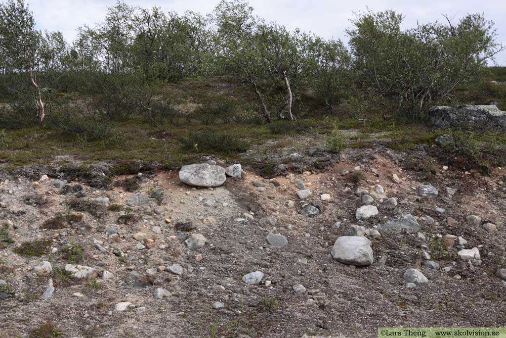 Morän nedanför glaciär